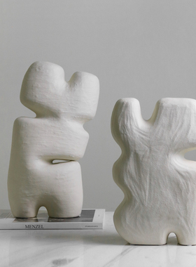 简约创意抽d象几何艺术摆件新中式样板间售楼处客厅酒柜装饰品