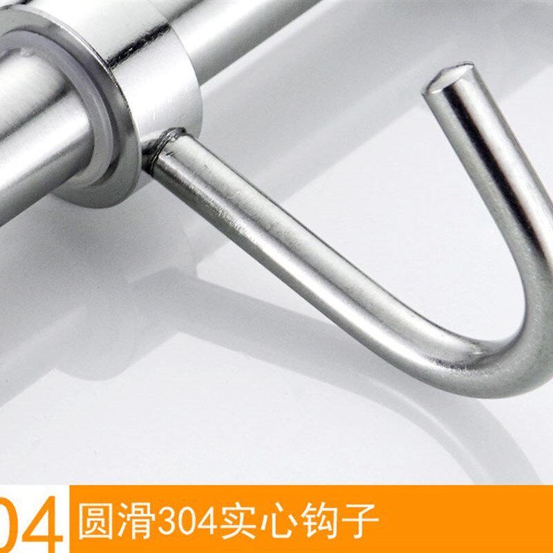 免打孔厨房挂钩架墙壁壁s挂墙上挂杆置物架厨具挂架勺子铲子收纳