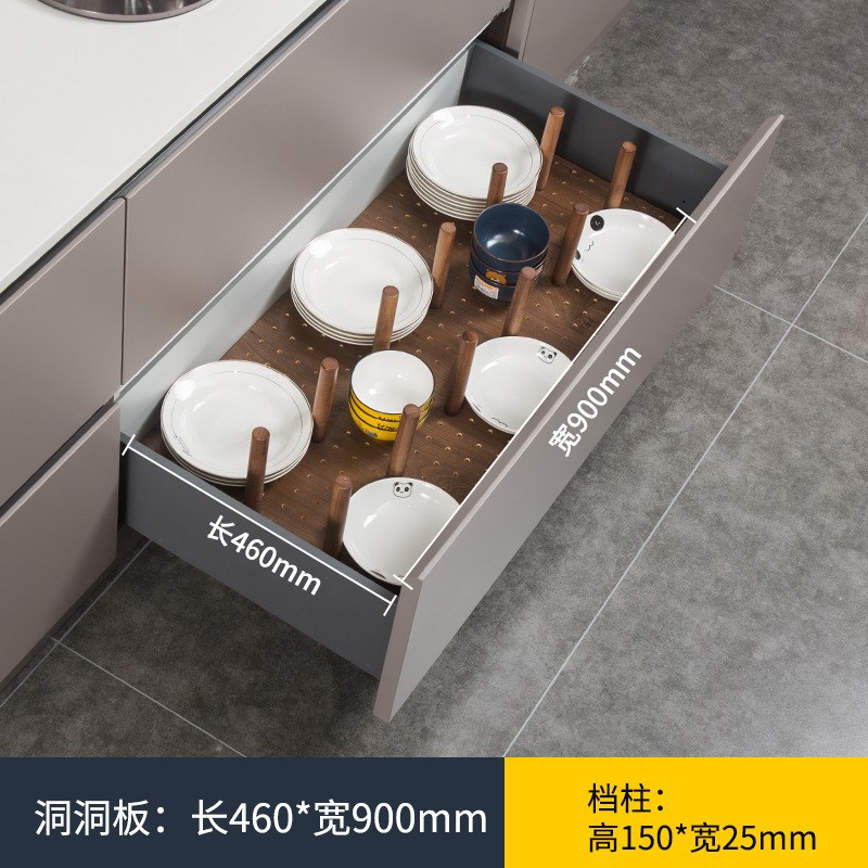 厨房抽屉分隔收纳架碗碟分隔架子厨房分隔多功能锅具W置物架洞洞