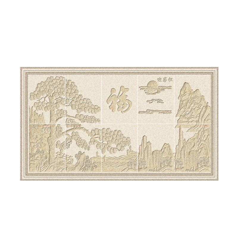 影壁墙雕花瓷砖拼花窗花浮雕壁画砖别墅院子外墙瓷X砖照壁墙瓷砖