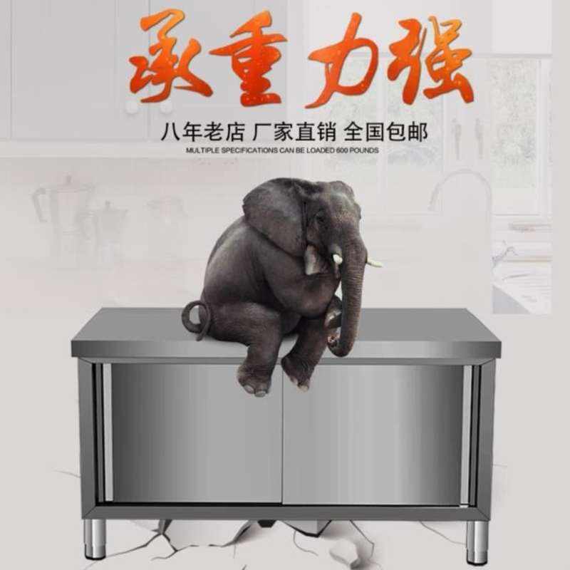厨房小桌子切菜桌后厨桌简易牢固台面架置地实验T仓库储物橱小型