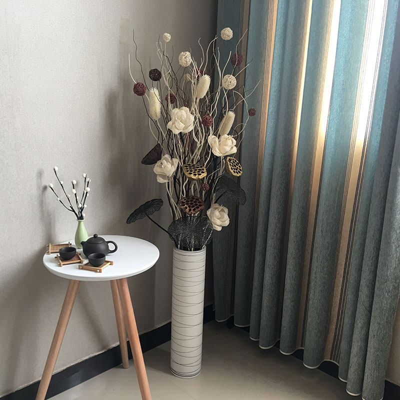 叶脉花客厅落地i干花装饰干树枝玄关隔断橱窗天然龙柳干枝装饰摆