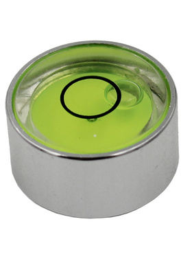 金属牛眼水准泡带M6螺丝水平泡珠银白色外壳M白色绿色水泡20x15