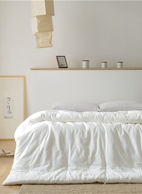纯白色被芯 全棉日式双人柔软加厚秋冬被2米O保暖夏被春秋被1米5