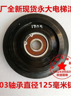 永大电梯滚轮导靴滚动导靴6303DU 6004DU125 160MM 6004Z导靴轮