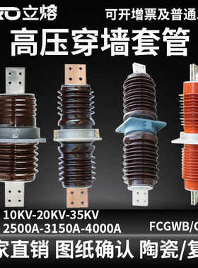 高压穿墙套管CWB10KV-20KV-24-35KV陶瓷绝缘FCGW/FCRG复合干式硅