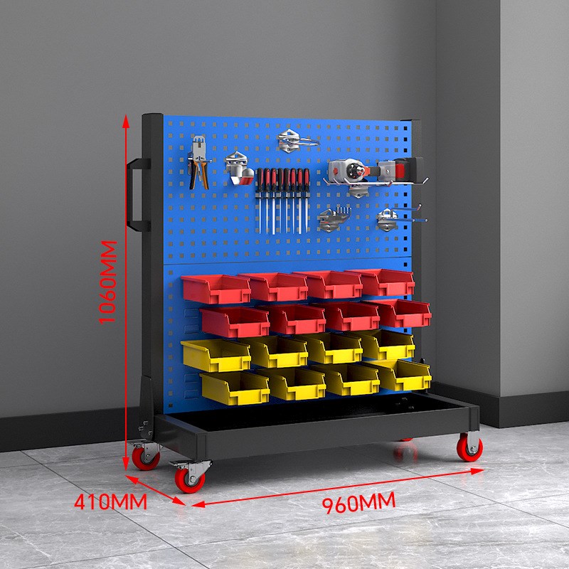 工具架五金d工具架车间可移动物料架洞洞板双面方孔工具挂板架