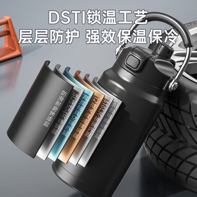 316不锈钢保温杯男款大容量水杯子吸管杯儿童学生便携运.动水壶2