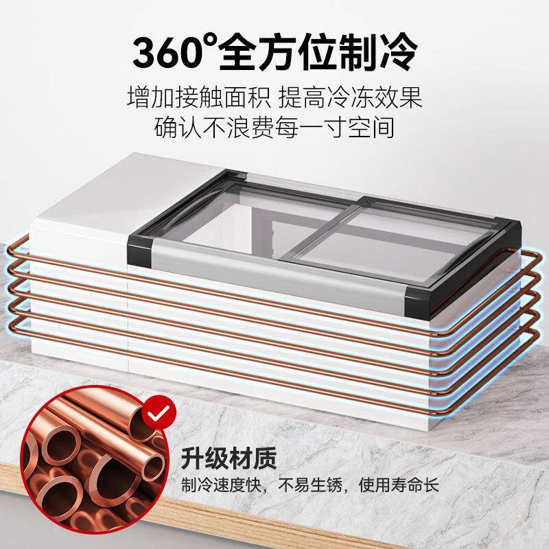 摆XOQ摊箱展示车柜冷藏烧烤三轮冰柜式商用保鲜柜卧式冷台冰冻