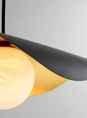 后代创卧室吊灯美式FF-D152简约计师意客现厅灯书房吧台云石全铜