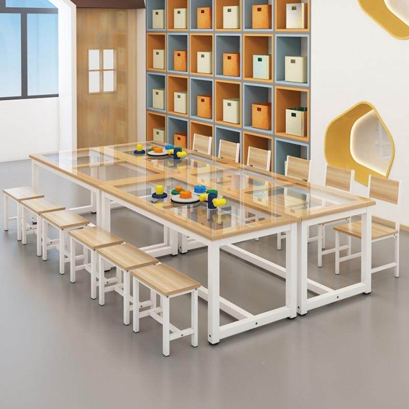 画室手工桌绘画儿桌幼儿美术桌美术童中桌子小学生桌AL101635子课