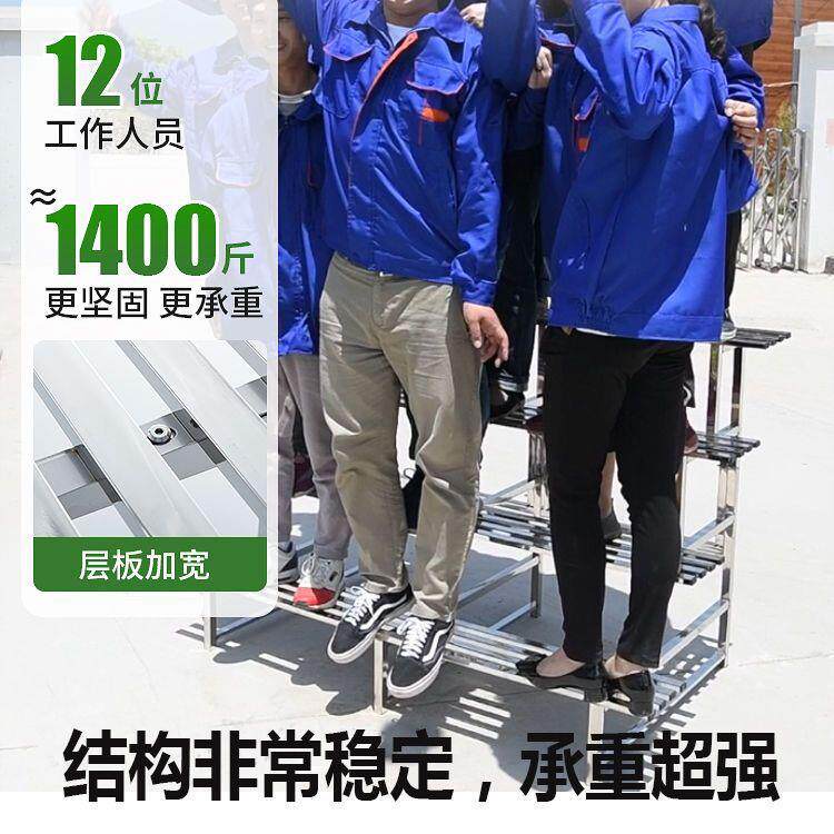 可移动阳不锈钢花架带轮子双阶多TAQ台层架落地式室外户子外花架