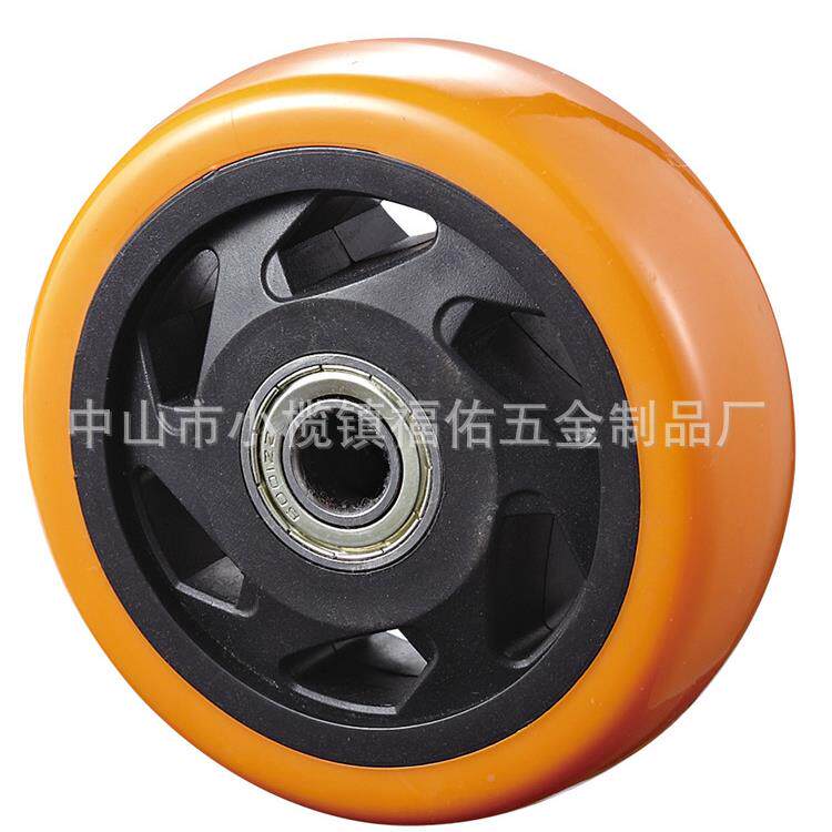 寸尼龙单轮片4寸寸8寸万向轮轮子6重型平板小推车手耐无品牌/磨单
