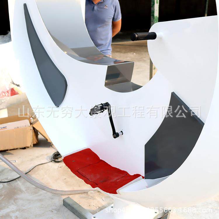 厂j家喷制无动力水车公园社区广场脚踏作zjp0325-泉发电水车摆件
