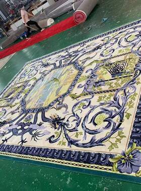 欧式中式进口修新西地兰毯羊毛纯手工花地厅毯客沙发卧室LXV床尾