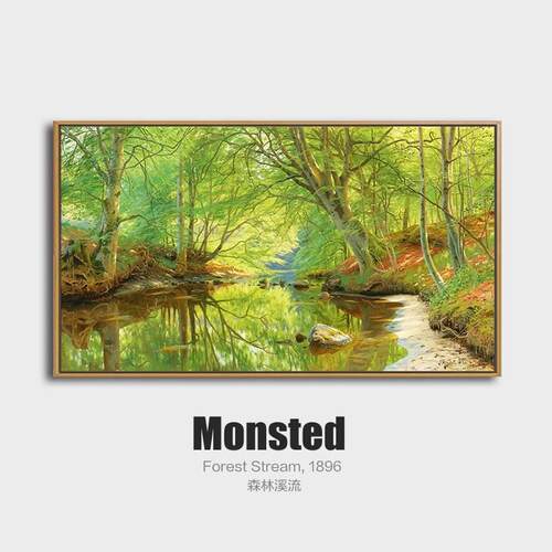 客厅装饰画欧式复自然DY724333风景书房卧室玄关壁古背画沙发厅景