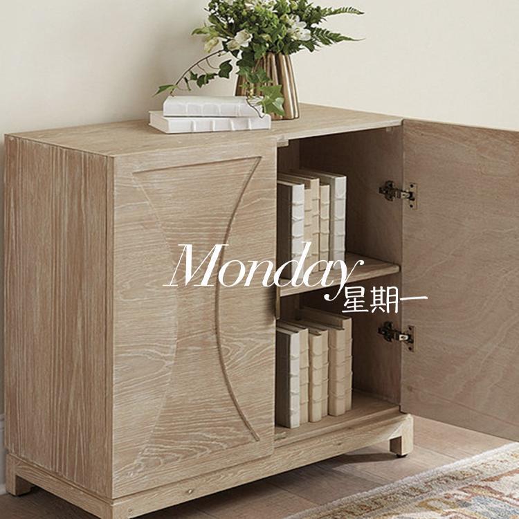 法实式斗柜小户型卧室储物木柜客JEQ厅收纳柜靠法墙整装式复古边