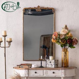 店挂墙 饰子复古做旧洗手台子服装 铁店艺仿无品牌 铜镜酒吧甜品装