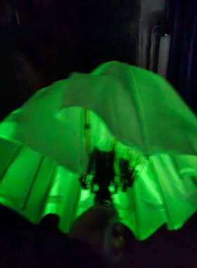 荧光10骨全夜光伞动发光伞风防暴抗雨自折叠晴雨伞厂家直销