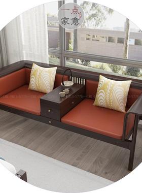 卧复古乌金罗床tb-65160民宿酒汉店别墅样板房室木休闲榻三人位沙