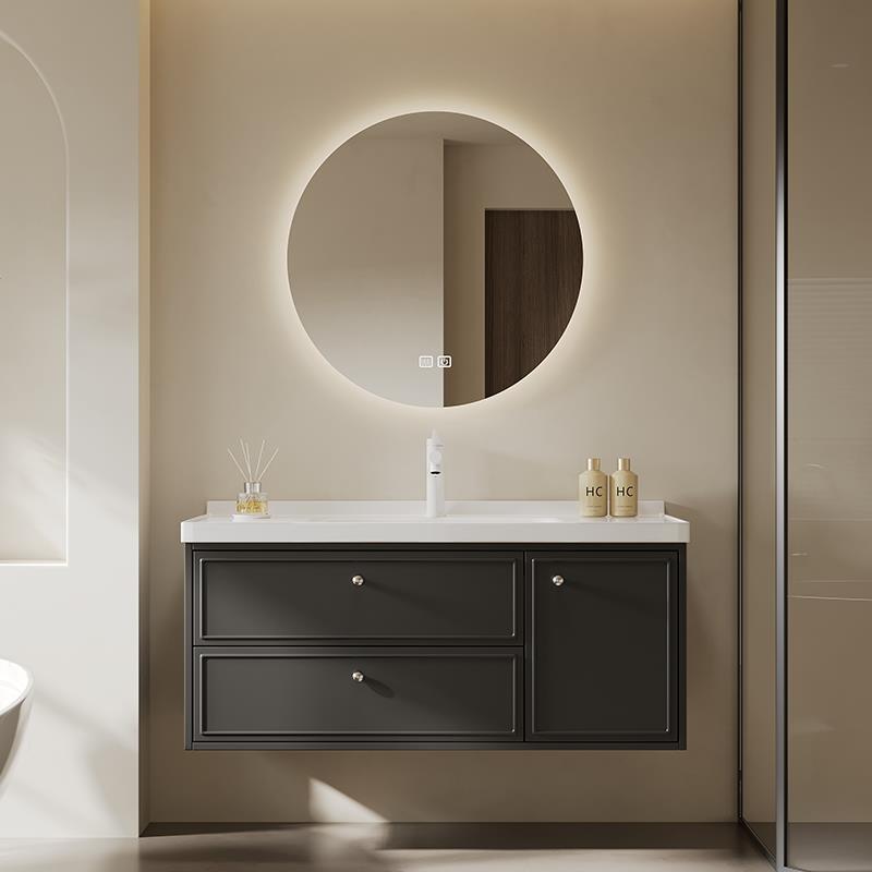 9F78J5J77L实木法A式智能奢风浴室柜陶瓷一盆卫生间体洗轻手脸盆