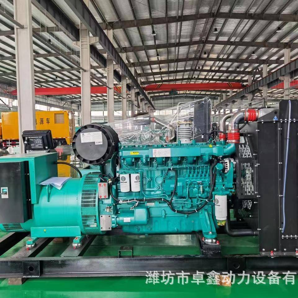 柴潍柴备油发电99机组300千瓦KW380V相开架静音备用应急养三殖场