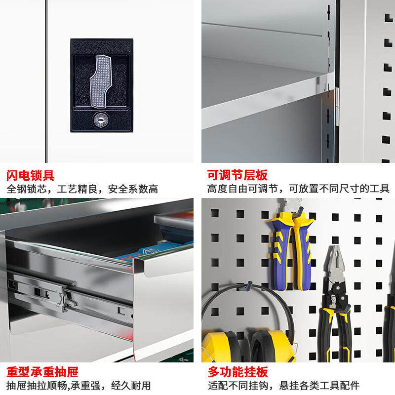 钢不锈钢工具车间不带锁工具箱五金零件收纳柜工厂无品牌/重型锈