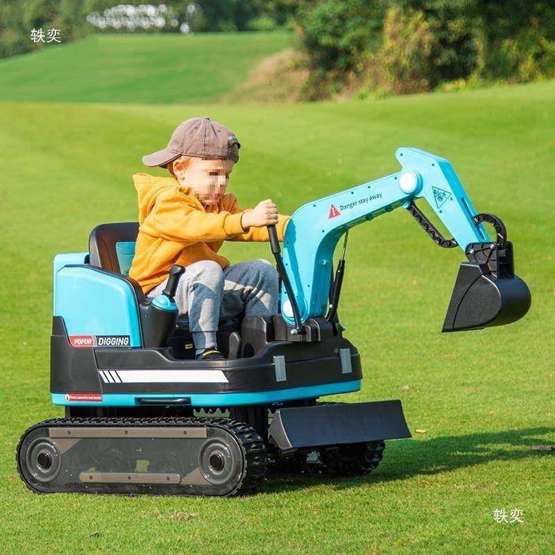 双人儿机童电动挖掘履带工程遥控玩具可坐人EAR推挖车土机勾垒德