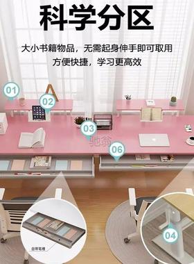 3椅l儿学习书桌学字生作业写桌子实童木RYI升降桌套装家用电脑办