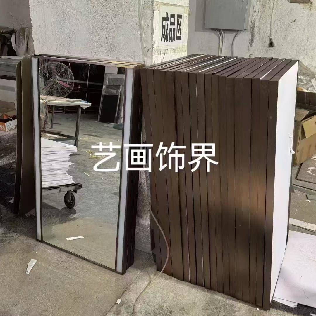 丽3.5枫酒店款智WNQ能浴镜厕所边发光le室d镜卫生间不锈钢框镜子