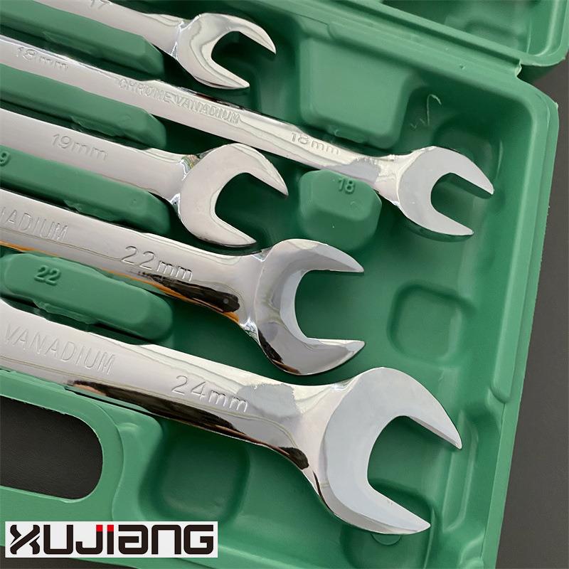 镜面10件套梅6-呆梅扳手14件1SXU5件套开口花4两用扳2手套装