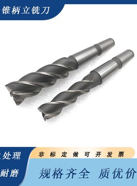 超硬加长锥柄立铣刀W2高速钢三刃铣刀特长铣刀20 21 22 23 24mm