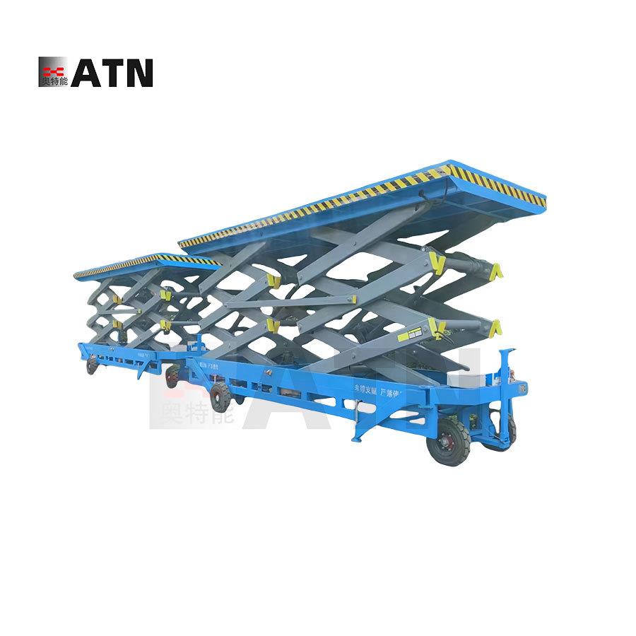 非标定制升降地平车液压举升无轨平板车剪叉升降无轨电动平车