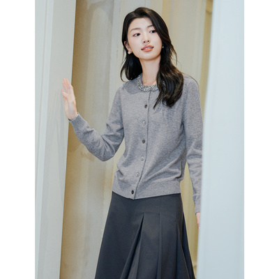 BlingBling全羊毛香风钉珠开衫