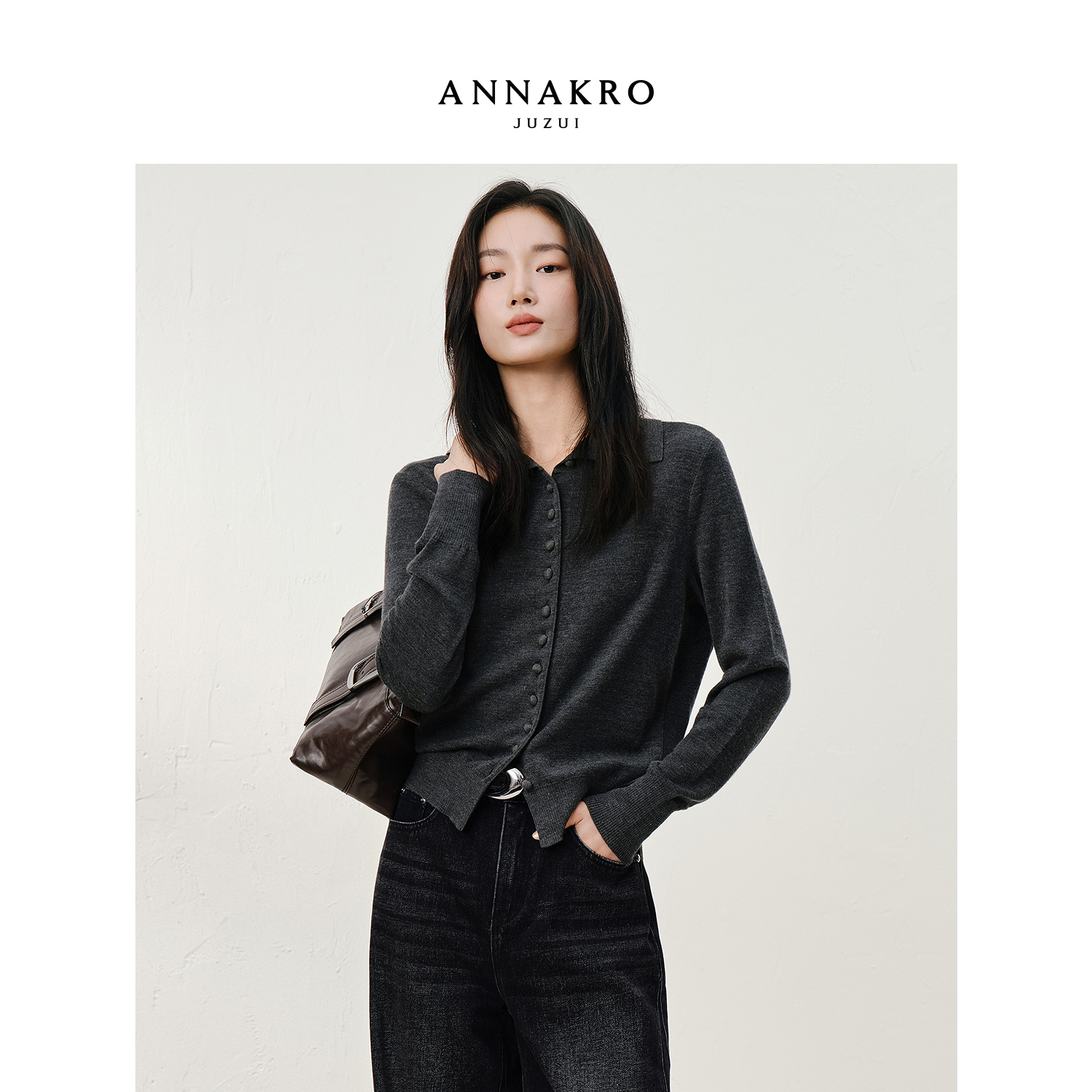 静奢老钱 高智通勤 包布纽扣 舒适实穿