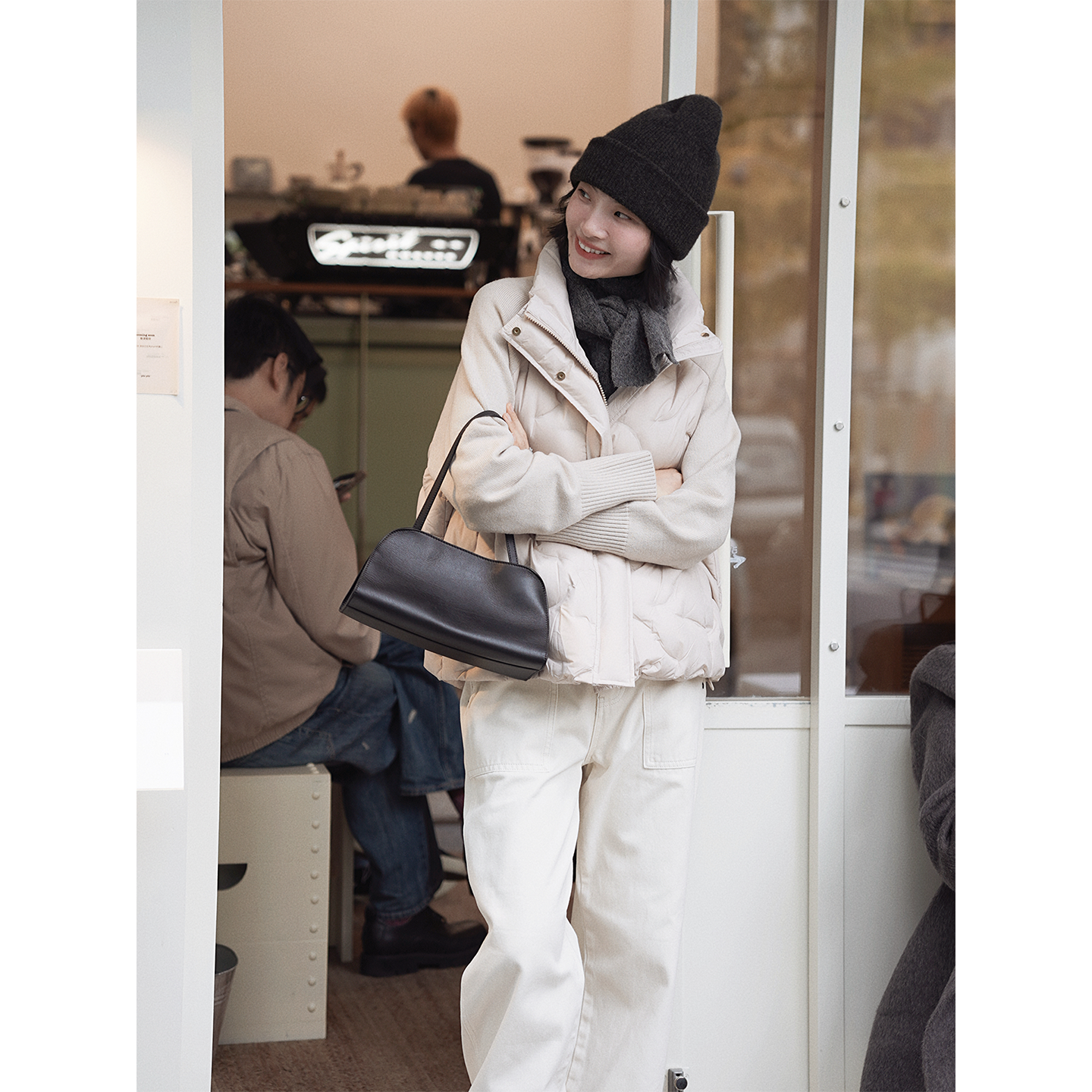 发热功能 针织拼接 率性立领 双色可选