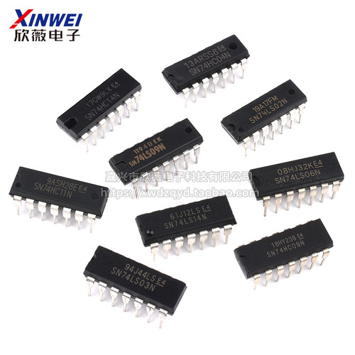 SN74HC00 02 03 04 08 09 10 11 14N集成电路IC芯片封装DIP14直插