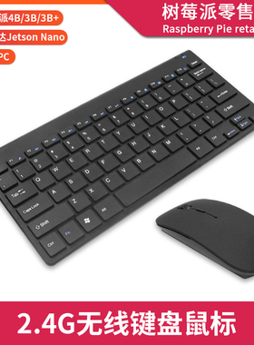 树莓派无线鼠标键盘 Rapsberry Pi 4B干电池2.4Ghz免驱动键鼠套餐