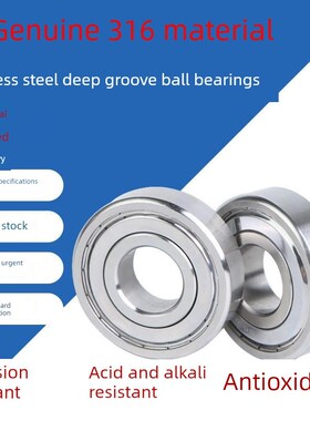 316材料不锈钢轴承S6200 6201 6202 S6203 6204 6205 6206 6207Zz