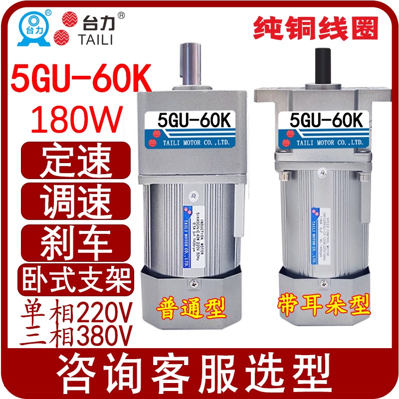 5GU-60K台力180W定调速减速电机电机5IK180GU-CFSF5IK180RGU-CF