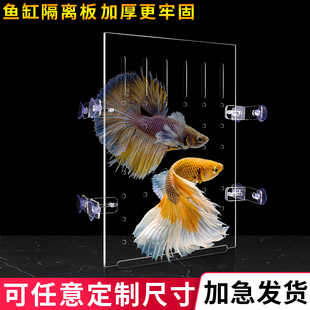 亚克力鱼缸内隔离网客厅鱼缸盖板透明水族箱挡鱼隔板分离板防跳网