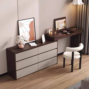 家用实木卧室床尾盖收纳简约盖梳台斗柜一507体梳妆翻台妆镜子隐