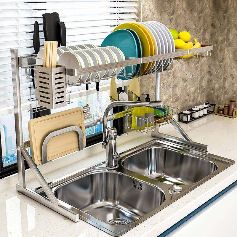 不锈钢晾水槽用架沥2365水架厨置物架品碗双层水池放碗碟餐具房收,厨房/烹饪用具,抹布架/厨房清洁收纳架,淘宝优惠券,粉丝福利购,淘宝优惠卷
