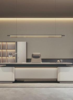 总裁桌老具板大班台轻奢事简约现代高档家董tb-72383长领办导公桌