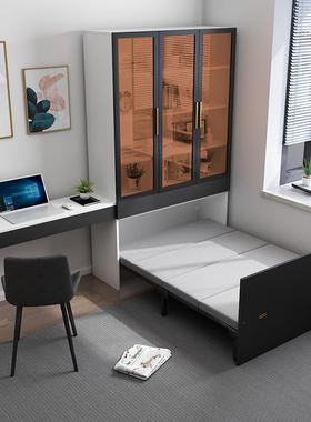 隐形叠床书桌VXD一可以抽拉家用小型多功能床单体壁床办公室折户