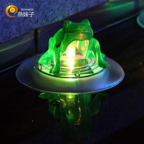 L太阳FX065能户外水漂灯七彩渐池塘灯D户外防水庭院E花园灯变免布