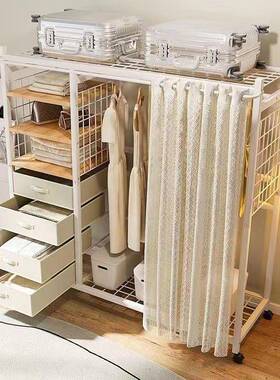 衣柜卧用室易衣橱出租房用结KVS家实简耐用收纳柜经济型组装金属