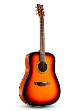 supu圆gGD3504寸民谣吉gd350他色亮光缺角角吉它红民谣1木吉他乐