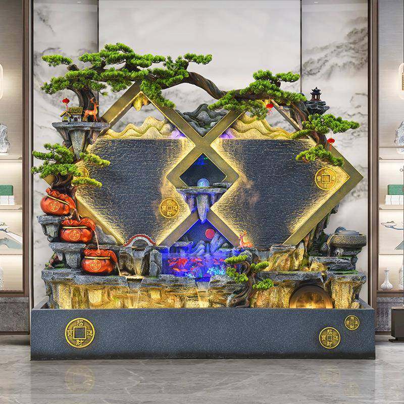 大水幕墙流水墙隔断酒店堂客厅户外别墅庭假山喷景SNV观鱼院泉缸,家居饰品,流水摆件,淘宝优惠券,粉丝福利购,淘宝优惠卷