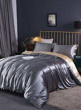 真丝四件套蚕丝桑纯色双面ZG-56565丝绸床滑丝被套床单床笠冰丝夏